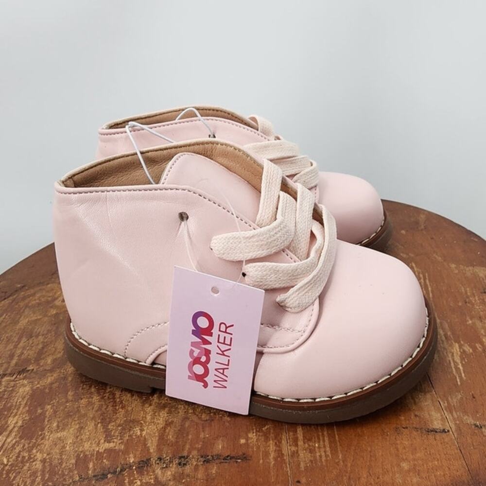 New NWT Josmo Baby Walker Pink With Brown Size 7 Toddler